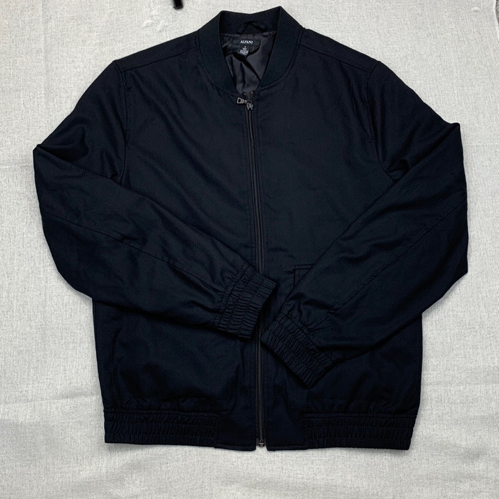 ALFANI Men's Textured Bomber Jacket Size S